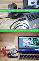 USB 2.0 Video Capture Card 1080P USB 2.0 HDMI Game Grabber Box for DVD Camera PC