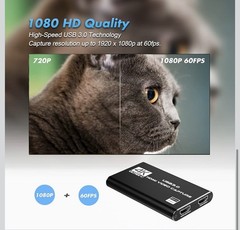 Game Capture Card USB 3.0 Video Card HD 1080P HDMI Video Recording Live Broadcas