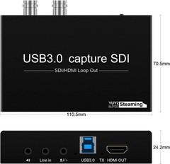 SDI Video Capture Card 1080P60fps HDMI/SDI to .0 Audio Video Capture Device w…