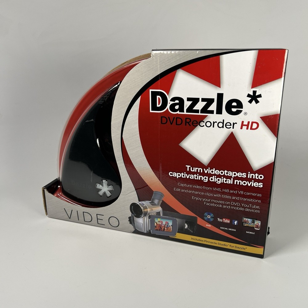 Dazzle DVD Recorder HD Video Capture Device VHS to Digital Pinnacle Studio NEW