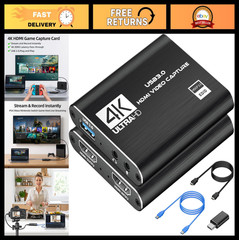 4K HDMI Capture Card – 1080P 60FPS USB 3.0 for Streaming, Game & Video Capture,