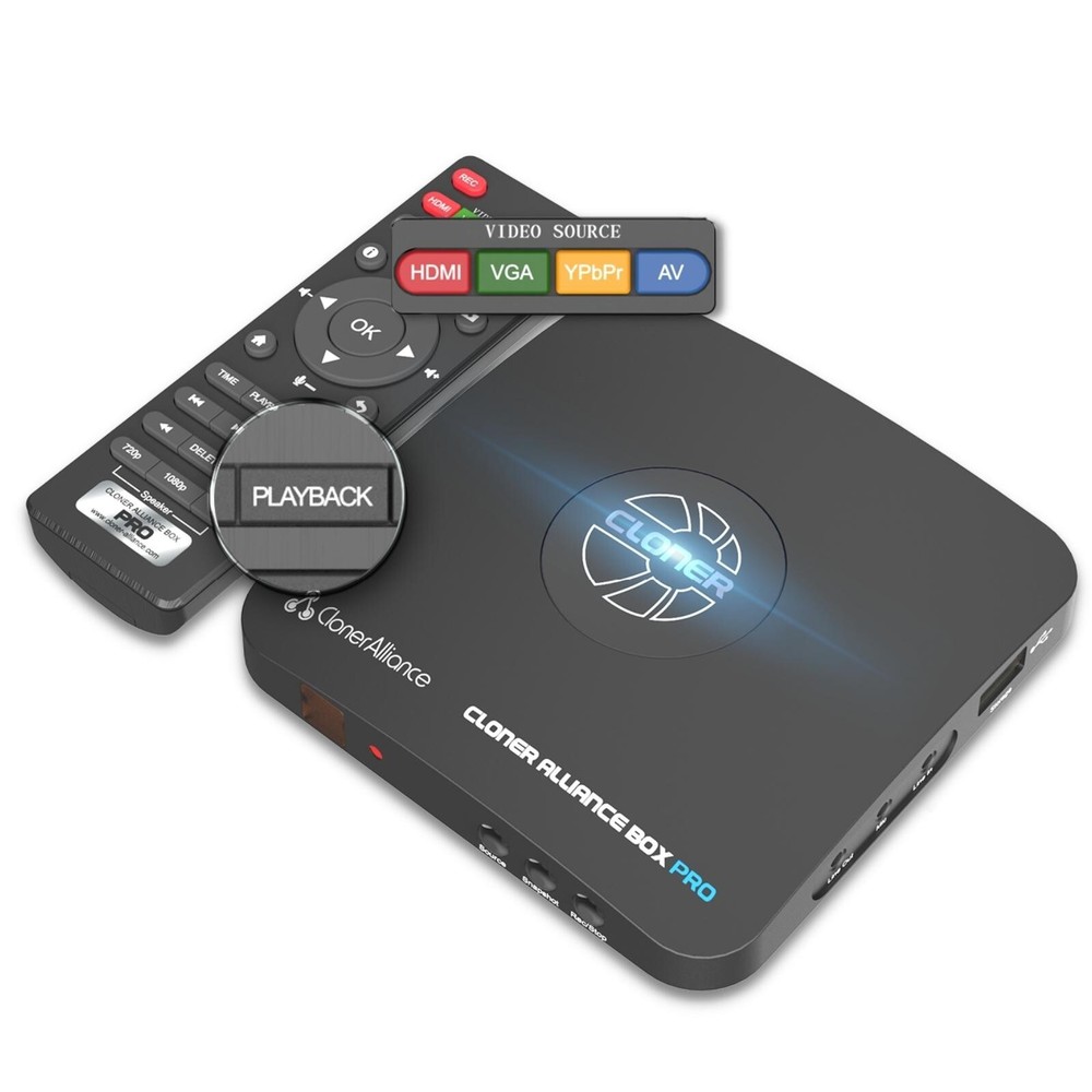 Cloneralliance Pro CA-998P 1080P Capture HDMI Video Capture Box