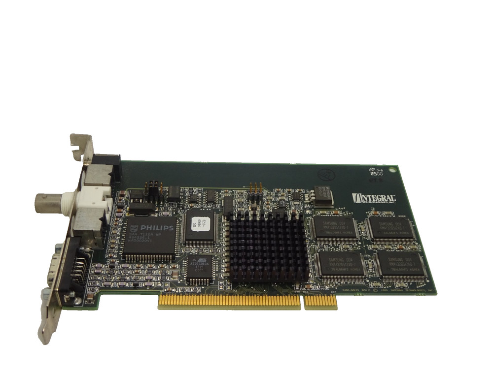 INTERGRAL TECHNOLOGIES 9400-00123 PCI FRAME GRABER BNC D-SUB S-VIDEO # GK12490