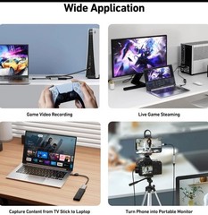 BENFEI Video/Audio Capture Card Supporting 1080P 60FPS for Streaming, Recording