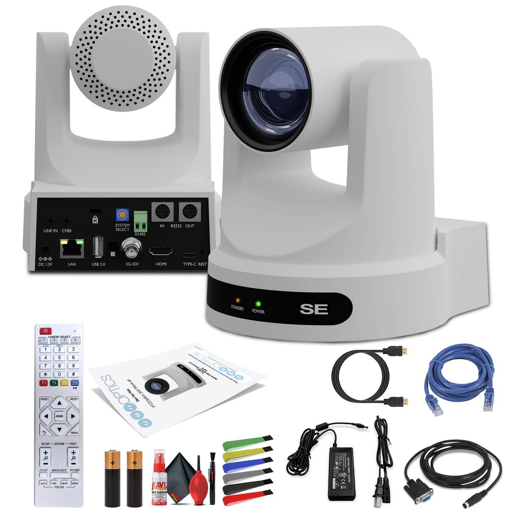 PTZOptics Move SE PTZ Camera with 12x Optical Zoom (White) (PT12X-SE-WH-G3)