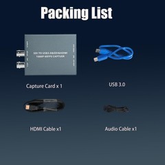 HDMI Capture Card, HDMI SDI to USB3.0 Video Papture Card 3G-SDI 1080P 60FPS V…