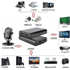 4K30 Ultra USB3.0 HDMI Game Live Video Capture Live Streaming for OBS Studio VLC