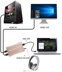 EXVIST 1080p hdmi video capture card 1080P W/USB 3.0 PS4 XBox OBS UVC2KS