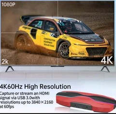 kuhaimi 4K 60hz HDMI Video Capture Card for Streaming, USB3.0 – Red