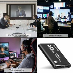 Video Card Capture, Aluminum for PC Laptop (Black)