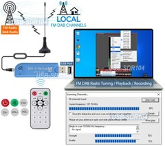 All-In-1 USB FM Radio DAB Radio DVB-T Tuner Recorder SDR Receiver For PC