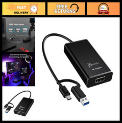 4K HDMI Video Capture Card for DSLR, Game Streaming, Live Broadcasting, 1080p120