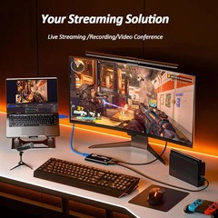 Audio/Video Capture Card, USB3.0 HDMI to USB C, 4K1080p60fps Video/Audio Capture