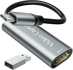 VIXLW Video Capture Card, USB3.0 HDMI to USB C Capture Card, 4K 1080P 60FPS, Vid