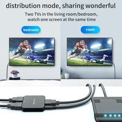 Acasis HDMI Splitter 1 in 2 Out 4K@60Hz Ultra HD Distributor Box Supports ABB