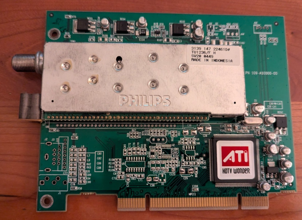 ATI HDTV Wonder PCI TV Tuner Card – Philips Tuner – PN 102A1000300 – Vintage