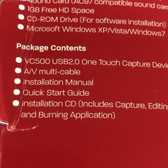 Diamond VC500 One Touch Video Capture Device USB 2.0 – New Open Box