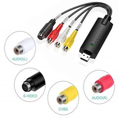 USB Audio Video Capture Card Adapter with USB Cable USB 2.0 to RCA Video Capture