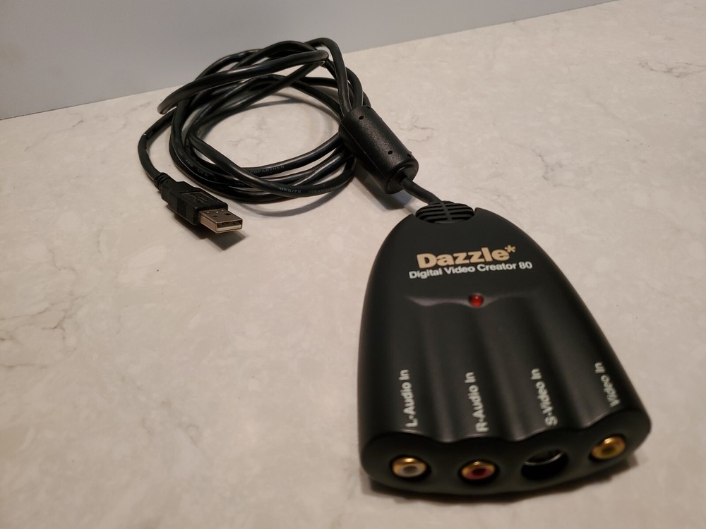 DAZZLE DVC-80 Digital Video Creator 80 Video Capture Device RCA USB Cable