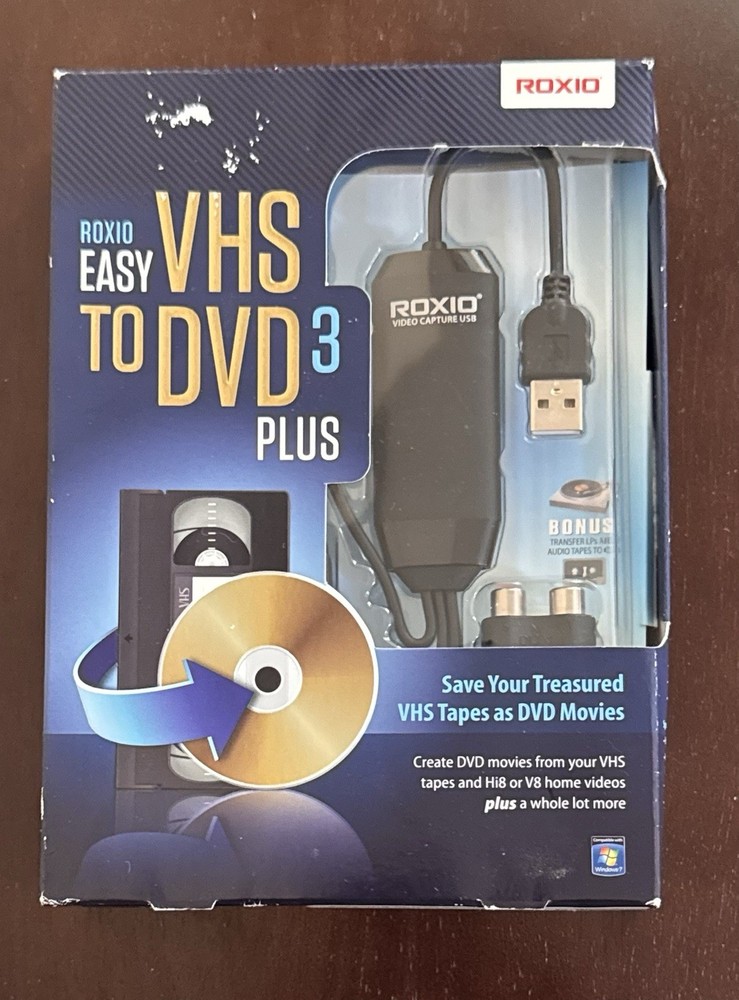 Roxio Easy VHS to DVD 3 Plus Video Converter Kit Transfer Video