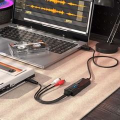 Plug & Play USB Audio Capture Device – Record Cassette Tapes to Digital Formats
