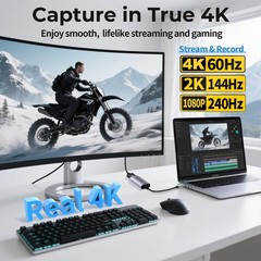 HDMI Capture Card 4K60FPS, 2K144FPS USB 3.0 HDMI to USB /A Video Capture Card…