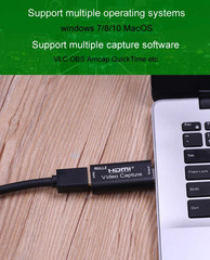 USB 2.0 Video Capture Card 1080P USB 2.0 HDMI Game Grabber Box for DVD Camera PC