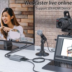 ACASIS USB-B SDI HDMI Video Capture Card 1080p60 Audio Line In for PC
