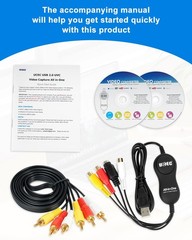 UCEC VHS to Digital Converter Kit, VCR Universal, USB Capture Card