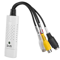 USB Video Capture Card VHS to Digital Converter RCA S-Video Audio Adapter Mac PC