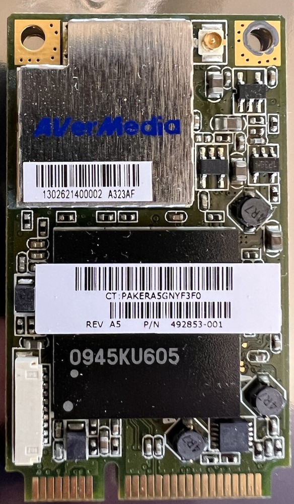 HP 582726-001, 492853-001 Digital/Analog ATSC/NTSC TV Tuner/FM Mini PCIe Card