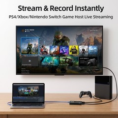 4K HDMI Capture Card – 1080P 60FPS USB 3.0 for Streaming, Game & Video Capture,