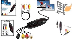 VHS to Digital Converter RCA USB Video Capture Card for PC Mac VCR Camcorder