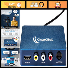 1080P Video Capture & Live Streaming Device – HDMI, AV, RCA, S-Video, USB-C
