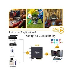 AVMATRIX PCIE Capture Card for PC, 4CH SDI with 1080P60 Ultra-Low Latency for…