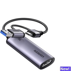2K@30Hz HDMI Capture Card with Universal 4K Input for Streaming and Recording