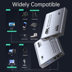 0 HDMI Capture Card, 4K Passthrough, 1080P60 2K30 Recording | Aluminum shell,…