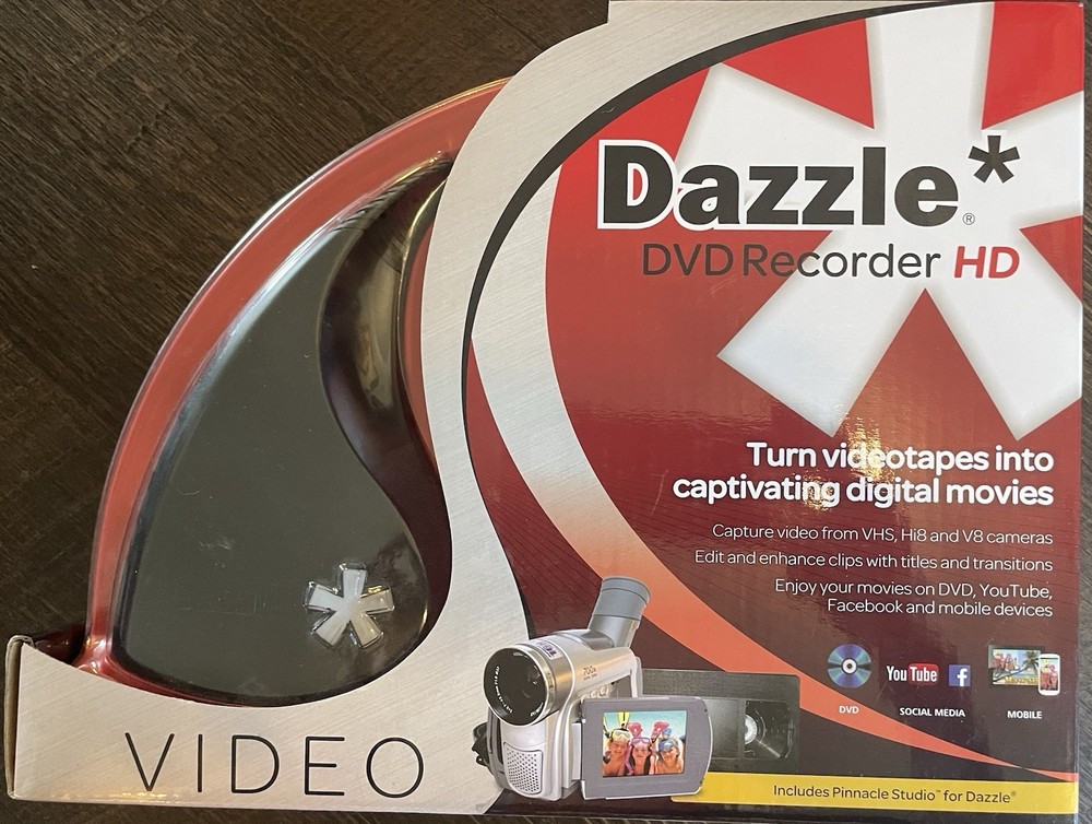 Dazzle DVD Recorder HD USB Video Capture – VHS to Digital w/ Software
