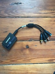Adaptec GameBridge AVC-1400/1500 Video Game Adapter Block and two Cables Used J