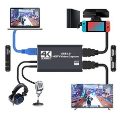 USB 3.0 4K HDMI Video Capture Card 1080p 60FPS for PS4 Switch Streaming