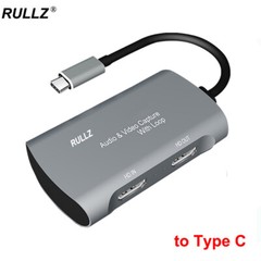 Loop Mic In Type C Video Capture Card 1080P USB Game Record Box Live Streaming