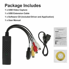 LOT USB Audio Video VHS to DVD VCR PC HDD Converter Adapter Digital Capture Card