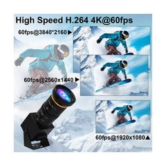 ELP 4K 60fps USB3.0 Webcam – HDMI & USB Output, Dual Display, Manual Zoom, 10…