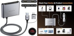 Tarjeta de captura HDMI 4K con cable USB 3.0 fijo, salida de bucle 4K.neuvo.2024