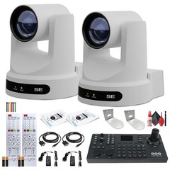 2 x PTZOptics Move SE PTZ Camera with 30x Optical Zoom (PT30X-SE-WH-G3) +