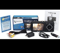 ClearClick Video to Digital Converter 2.0 Second Gen VHS Camcorder Tapes Bundle
