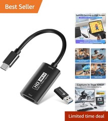 HDMI to USB-C Video Capture Card for Streaming and Recording