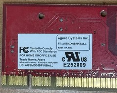 Agere Pinball P40 AGSMD01BPINBALL PCI 56K Internal Fax/Modem
