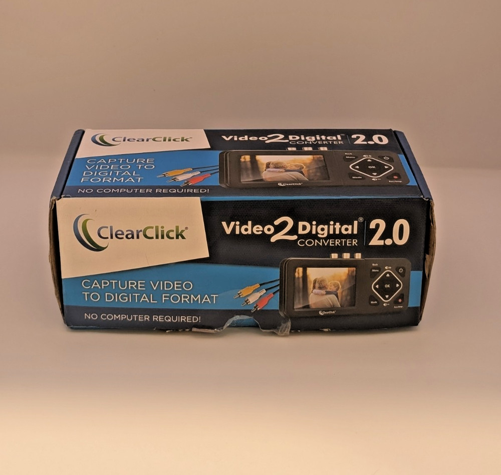 ClearClick Video to Digital Converter 2.0 VHS Camcorder Tapes New Open Box