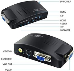 M MAKETHEONE RCA to VGA Adapter, Composite AV S-Video Input black